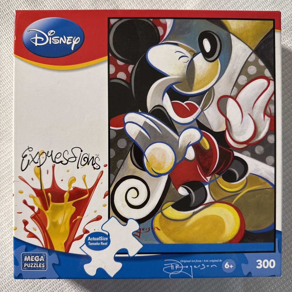 Mousing Around Disney Mickey Mouse Expressions 300 pc 18.94X26.75 Mega Puzzles